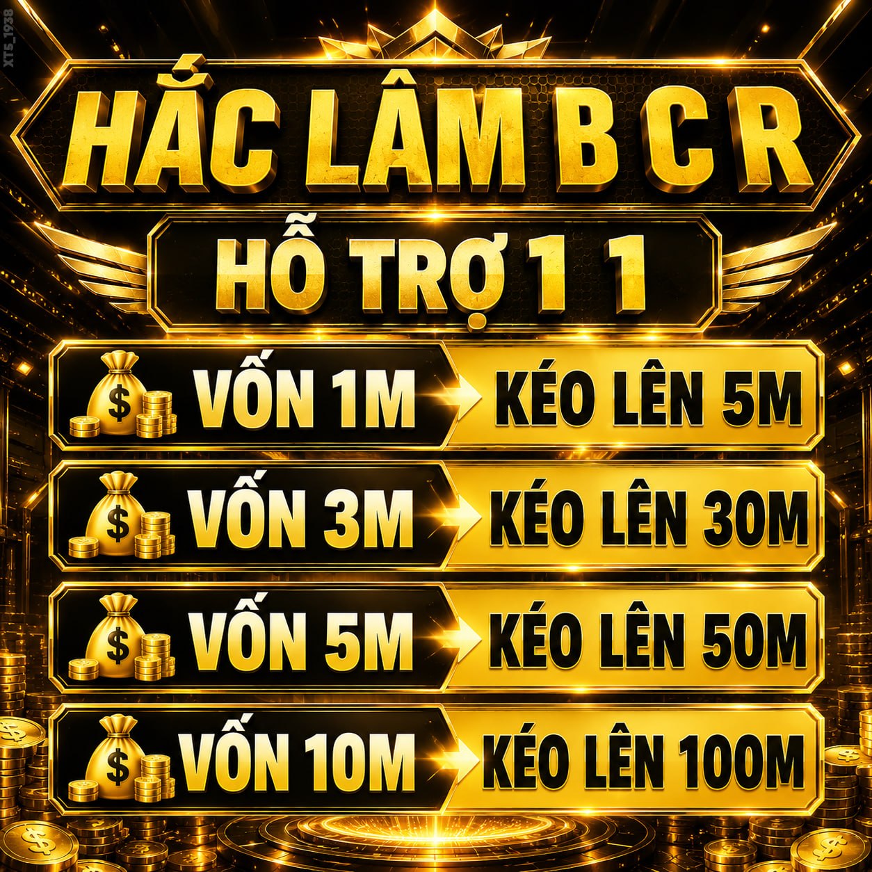 Hắc Lâm BCR — Chiến lược kéo vốn Hắc Lâm BCR — Hỗ trợ 1-1, kéo vốn Baccarat